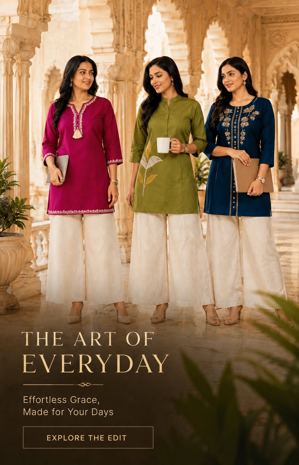 The Art of Occasion - everyday kurtis and palazzo sets