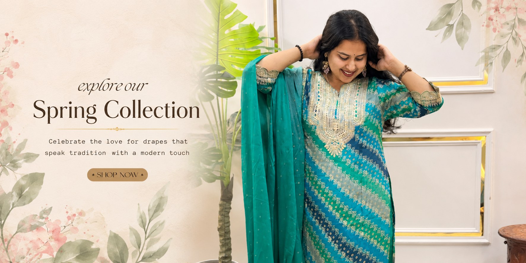 Spring Collection - drapes that speak tradition with a modern touch